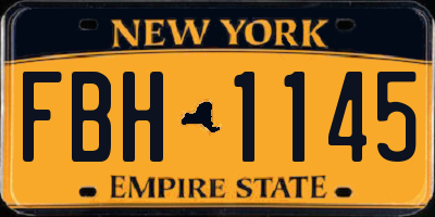 NY license plate FBH1145