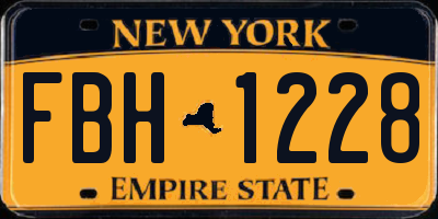 NY license plate FBH1228