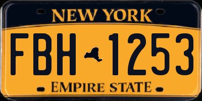 NY license plate FBH1253