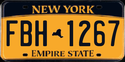 NY license plate FBH1267