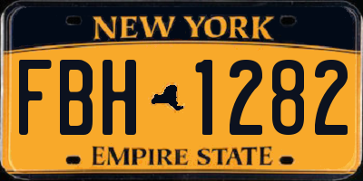 NY license plate FBH1282