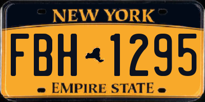 NY license plate FBH1295