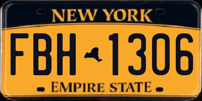 NY license plate FBH1306