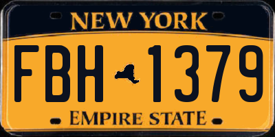 NY license plate FBH1379