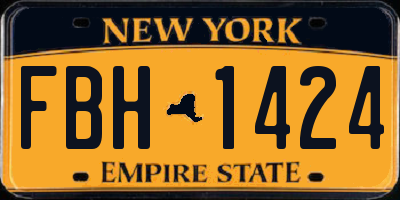 NY license plate FBH1424