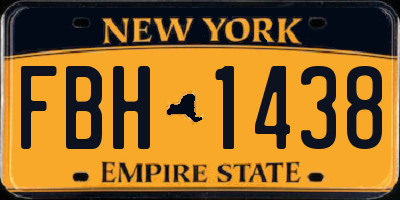NY license plate FBH1438