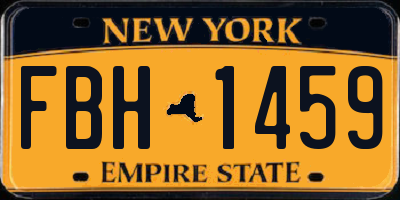 NY license plate FBH1459
