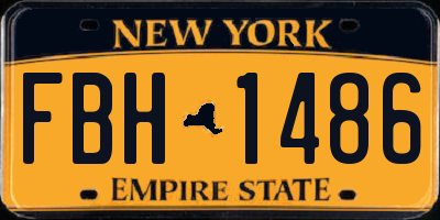 NY license plate FBH1486