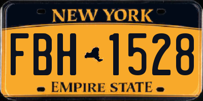 NY license plate FBH1528