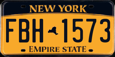 NY license plate FBH1573