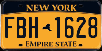 NY license plate FBH1628