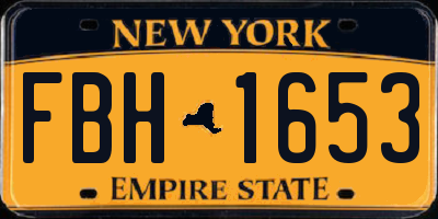NY license plate FBH1653