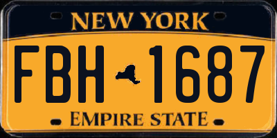 NY license plate FBH1687