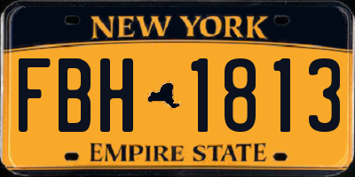 NY license plate FBH1813
