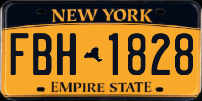 NY license plate FBH1828