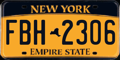 NY license plate FBH2306