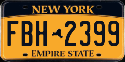 NY license plate FBH2399