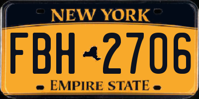 NY license plate FBH2706