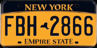 NY license plate FBH2866