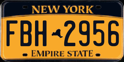 NY license plate FBH2956