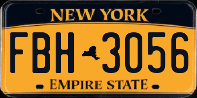 NY license plate FBH3056