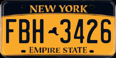 NY license plate FBH3426