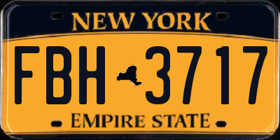 NY license plate FBH3717
