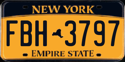 NY license plate FBH3797
