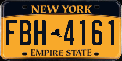 NY license plate FBH4161