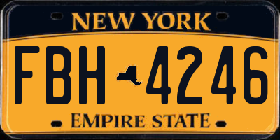 NY license plate FBH4246