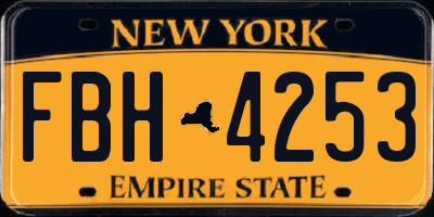 NY license plate FBH4253