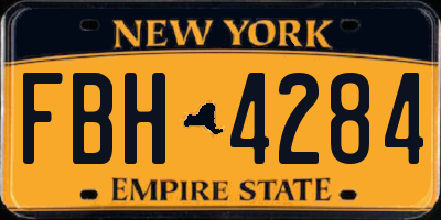 NY license plate FBH4284
