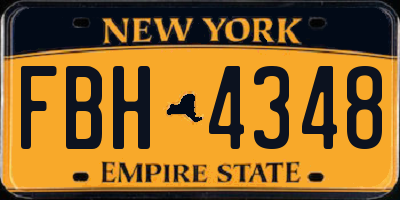 NY license plate FBH4348