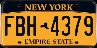 NY license plate FBH4379