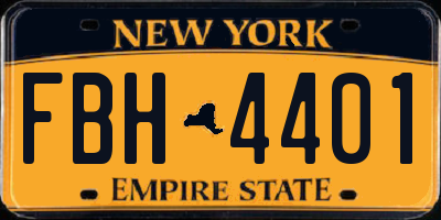 NY license plate FBH4401