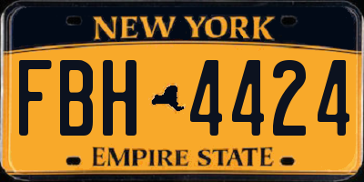 NY license plate FBH4424