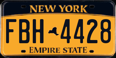 NY license plate FBH4428