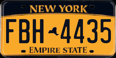 NY license plate FBH4435