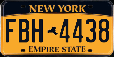 NY license plate FBH4438
