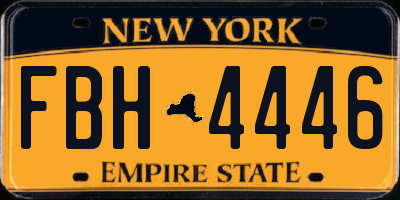 NY license plate FBH4446