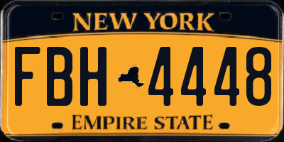 NY license plate FBH4448