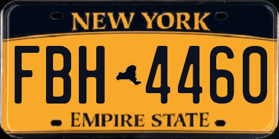 NY license plate FBH4460