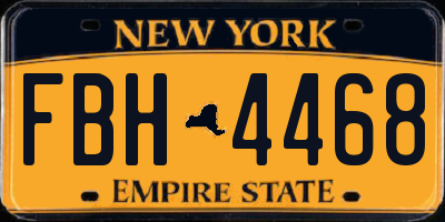 NY license plate FBH4468