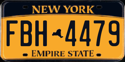 NY license plate FBH4479