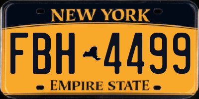NY license plate FBH4499