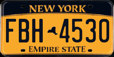 NY license plate FBH4530