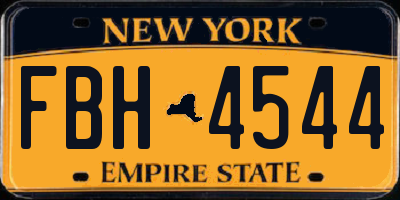 NY license plate FBH4544