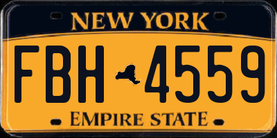 NY license plate FBH4559