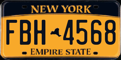 NY license plate FBH4568