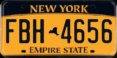 NY license plate FBH4656